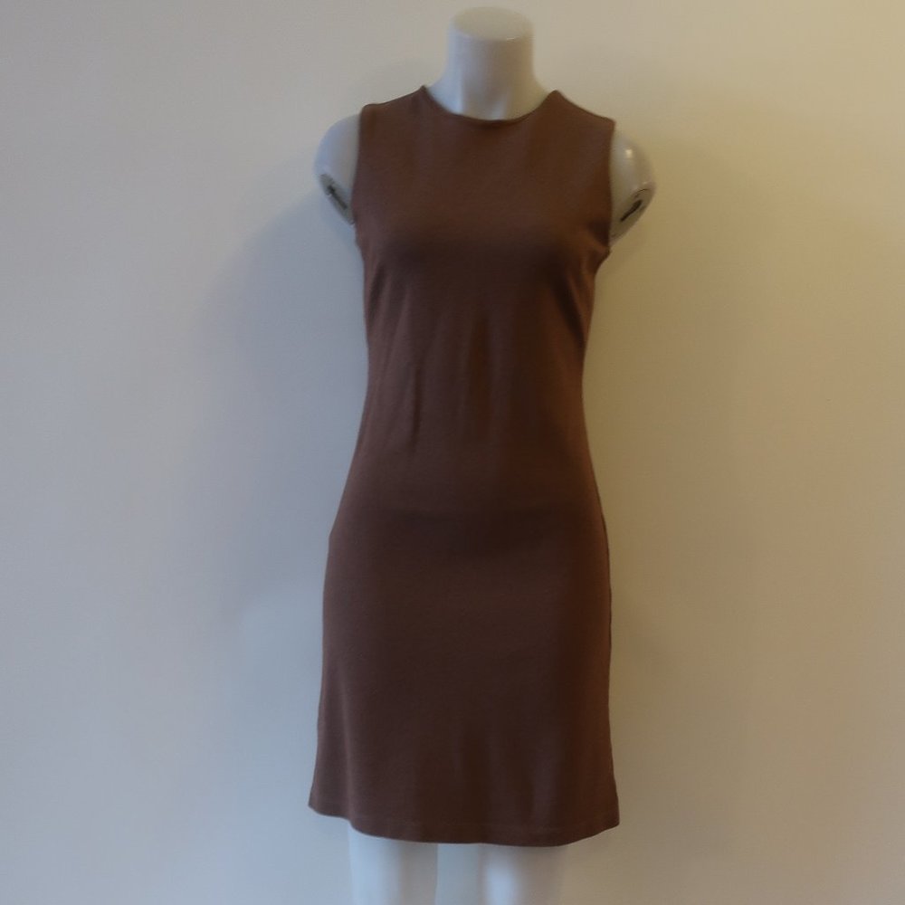 J. MC LAUGHLIN BROWN SLEEVELESS DRESS SZ XS *